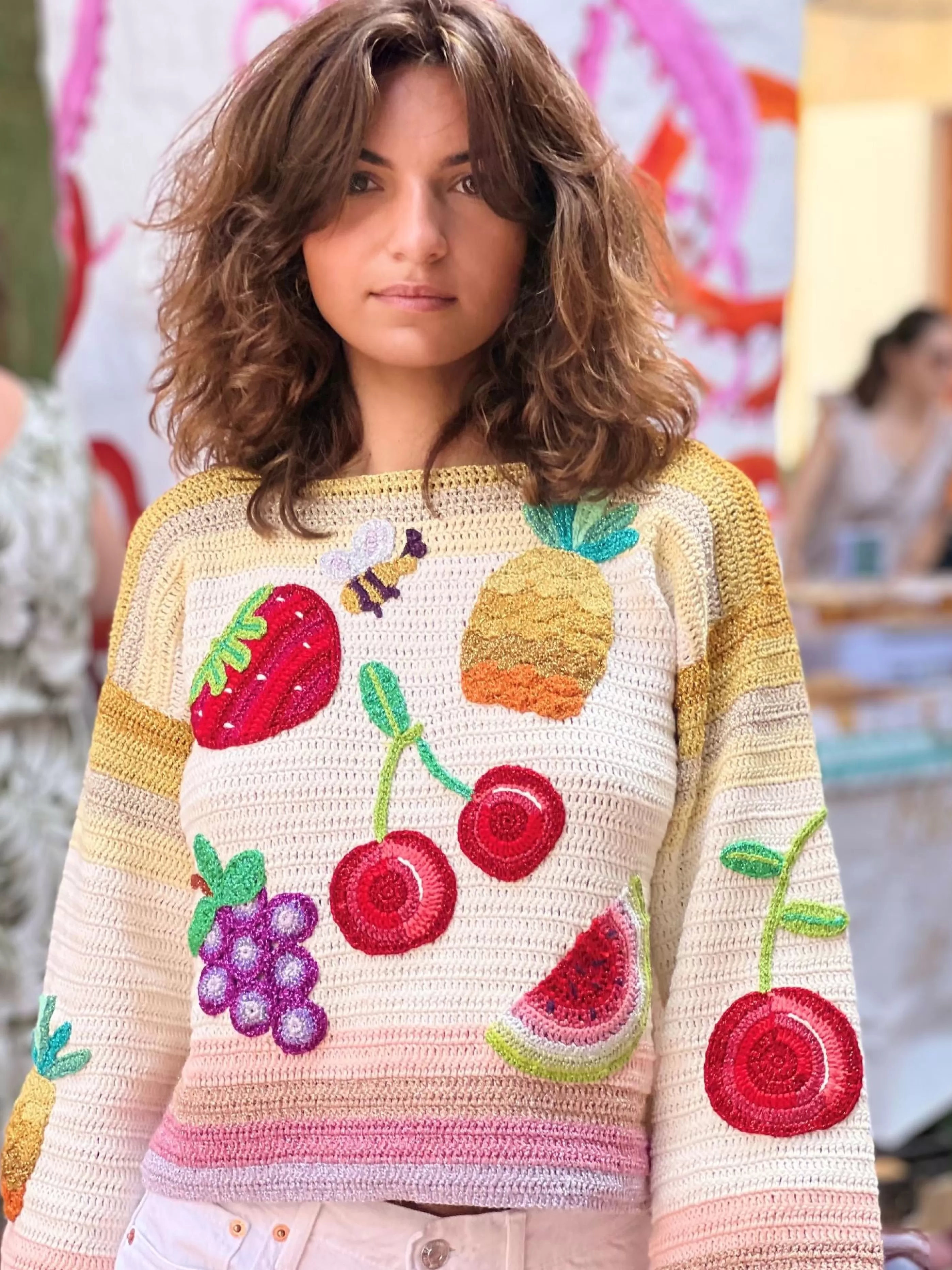 Sale Rose Carmine SWEATER TUTTI FRUTTI